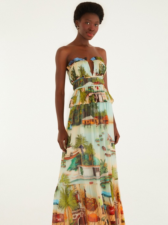 FARM Rio Dresses & Skirts - Farm Rio Vida de Amazônida Strapless Dress